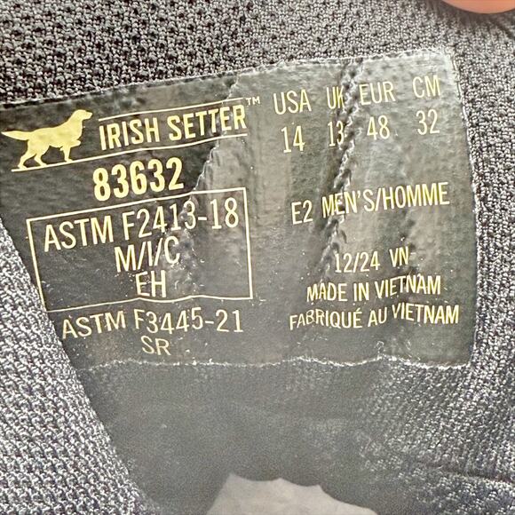 Irish Setter Mens Wingshooter 6" Work Boot 14 Wide Brown WP Composite Toe EH NIB - Picture 12 of 13